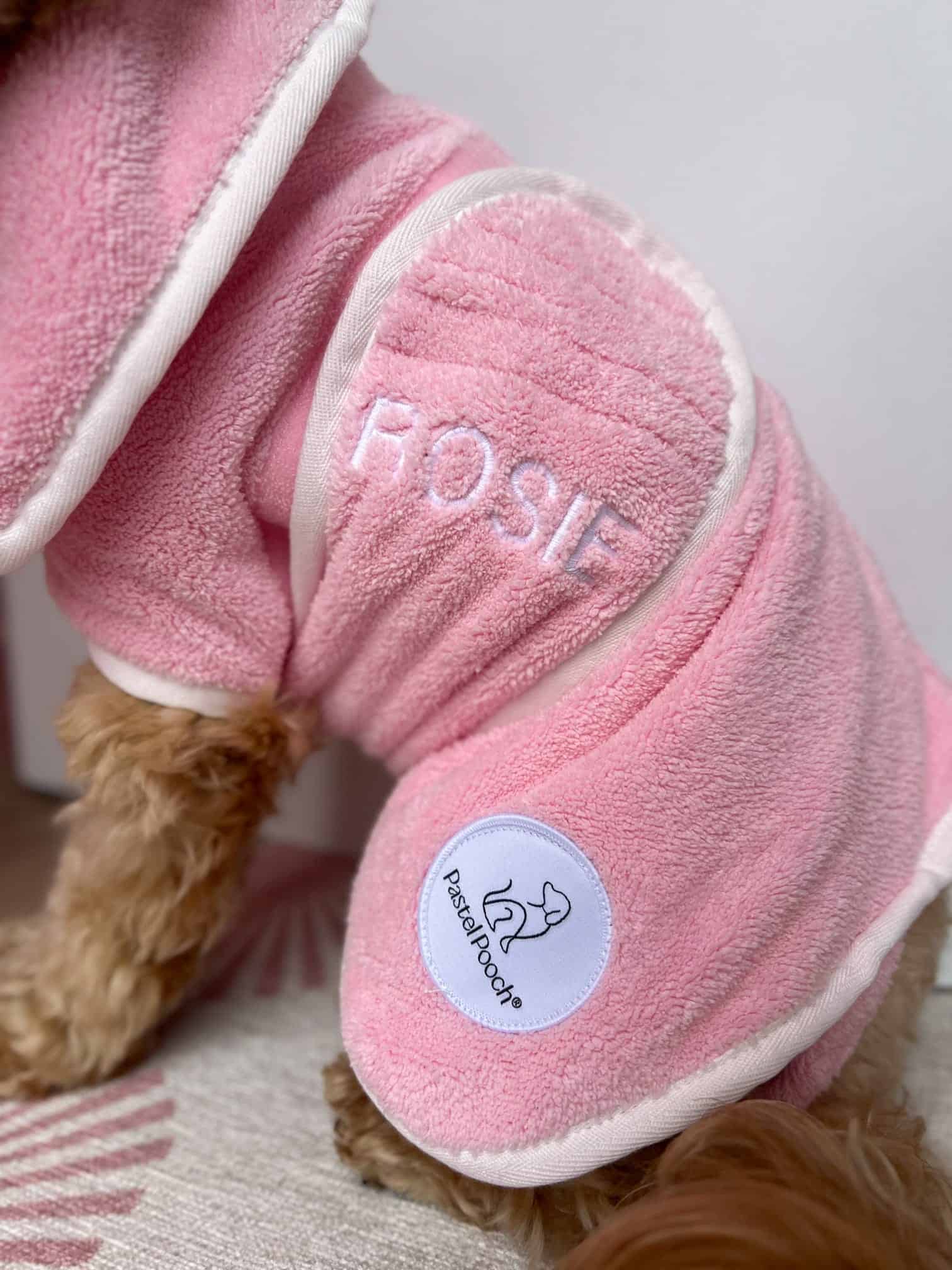 Embroidered Dog Drying Coat