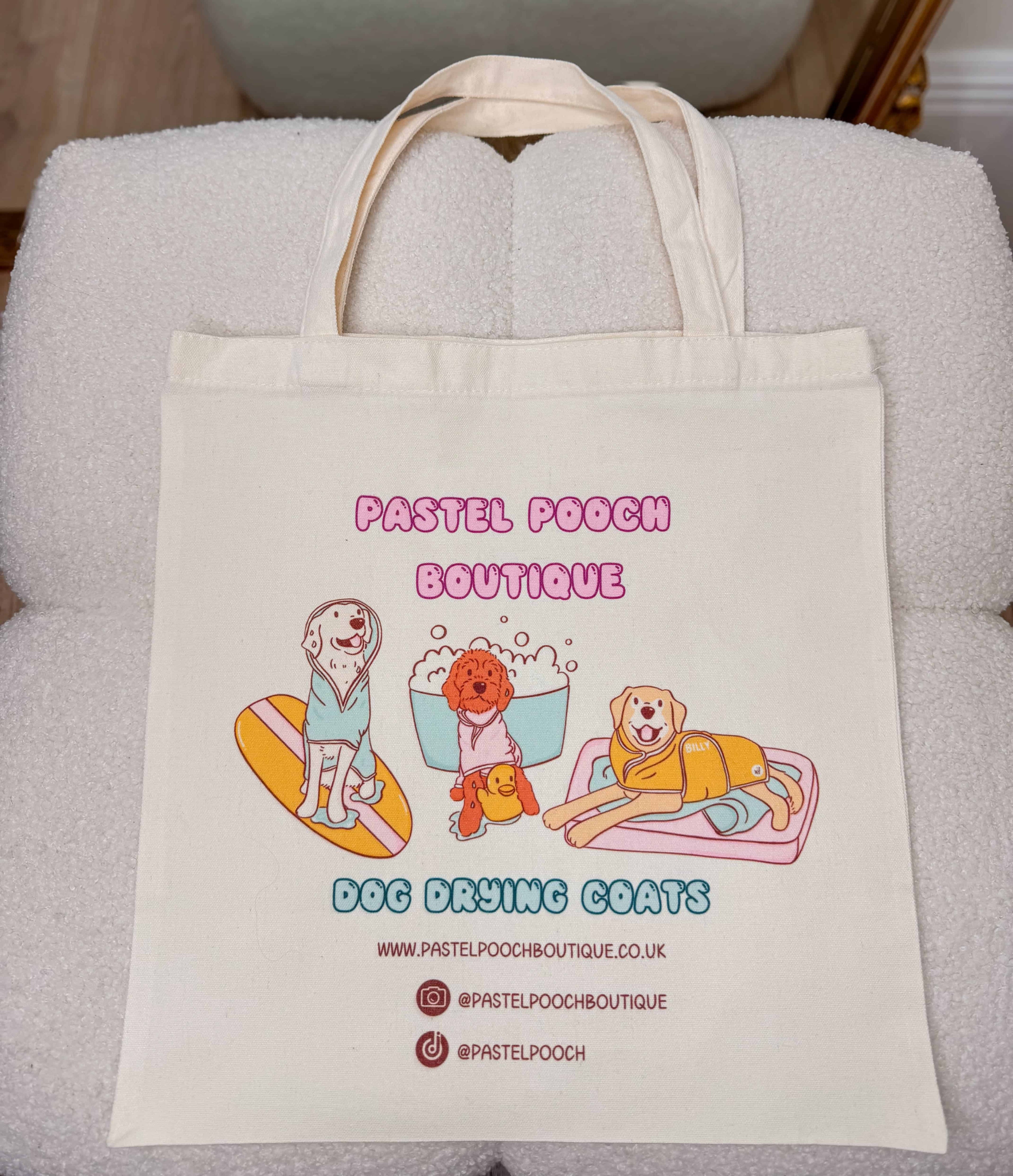 Pastel Pooch Tote Bag
