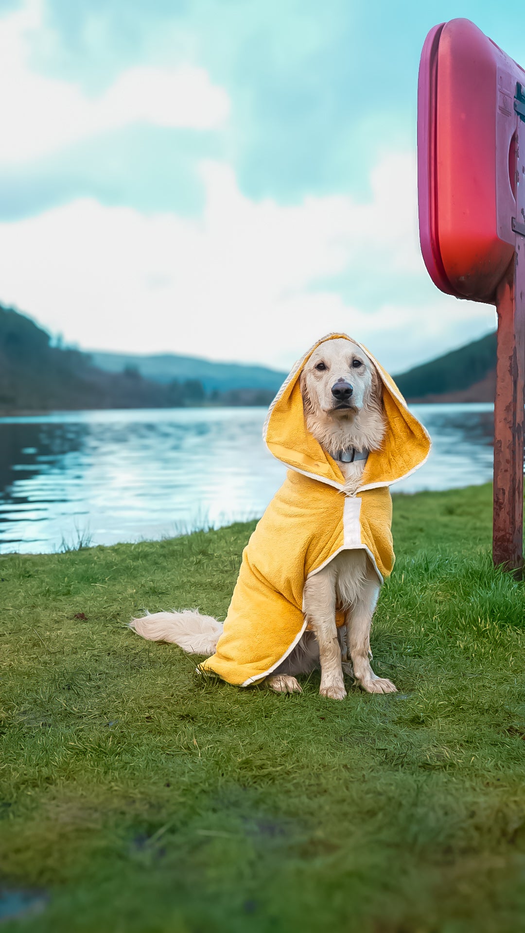 Pastel yellow outlet raincoat