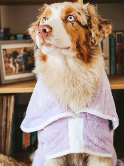 Lilac Dog Drying Robe